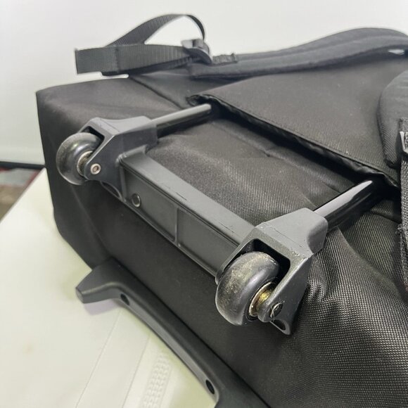 Kaces Rolling Marching Snare Drum Backpack Wheeled Percussion Padded Case Black - Picture 10 of 10